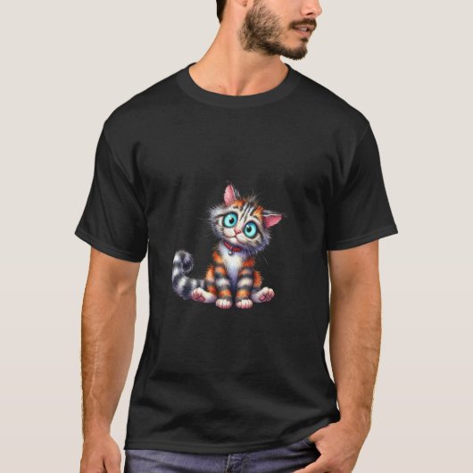 grappige sarcastische kat ironisch ontwerp t-shirt (Voorkant)
