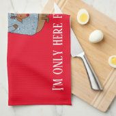 Grappige sarcastische kat met lelijke trui theedoek (Quarter Fold)