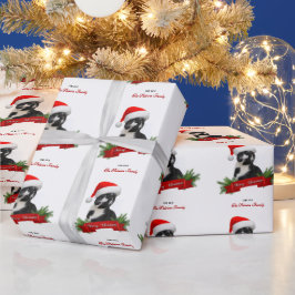 Grappige Sarcastische Kat Santas Pet Kerst Cadeaupapier