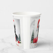 Grappige Sarcastische Kat Santas Pet Kerst Papier  Papieren Bekers (Rechts)