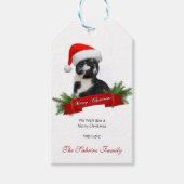 Grappige Sarcastische Kat Santas Pet Kerstcadeau T Cadeaulabel (Voorkant)