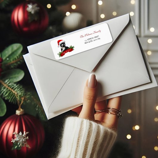 Grappige Sarcastische Kat Santas Pet Kersttoespraa Etiket