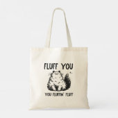 Grappige Sarcastische Kat Tote Bag (Achterkant)