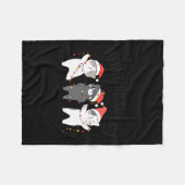 Grappige Sarcastische Katten Vrolijk Kusmy Xmas Py Fleece Deken (Voorkant (Horizontaal))