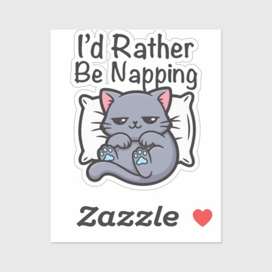 Grappige Sarcastische Kattenliefhebber Sticker (Vel)
