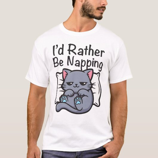 Grappige Sarcastische Kattenliefhebber T-shirt (Voorkant)
