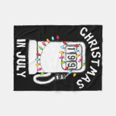 Grappige Sarcastische Kerst In Juli Brandstofpomp Fleece Deken (Voorkant (Horizontaal))
