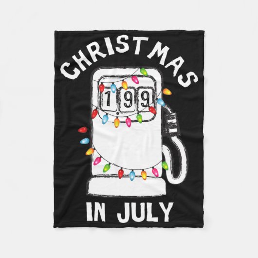Grappige Sarcastische Kerst In Juli Brandstofpomp Fleece Deken (Voorkant)