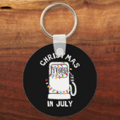 Grappige Sarcastische Kerst In Juli Brandstofpomp Sleutelhanger (Voorkant)