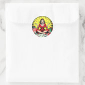 Grappige Sarcastische Kersthumor Ronde Sticker (Tas)