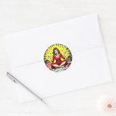 Grappige Sarcastische Kersthumor Ronde Sticker (Envelop)