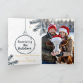 Grappige Sarcastische Koe Gelukkig Wat Dan Ook'' P Kaart (Binnen)