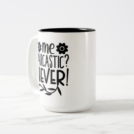 Grappige, sarcastische koffie Mok (Voorkant links)