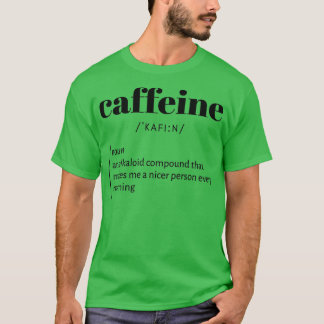 grappige sarcastische koffietheeverslaving definit t-shirt