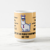 Grappige sarcastische lamas magische mok (Midden)