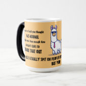 Grappige sarcastische lamas magische mok (Voorkant links)