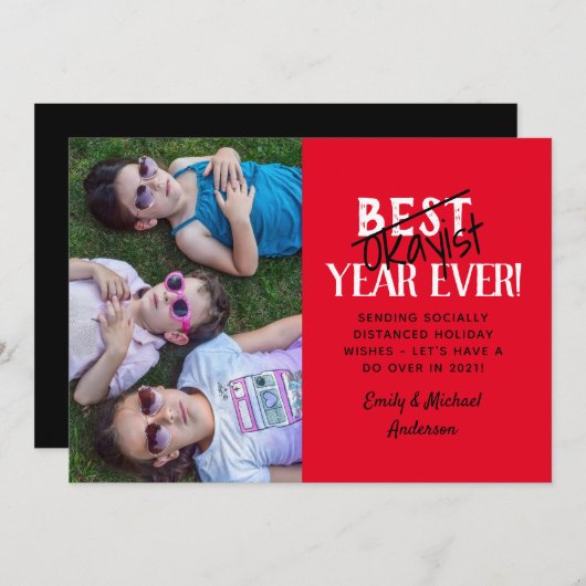 Grappige Sarcastische Moderne Feestdagen Sjabloon  (Voorkant / Achterkant)