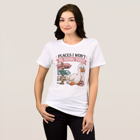 Grappige Sarcastische Moeë Gans Tri-Blend Shirt (Voorkant volledig)