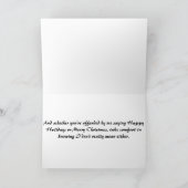 Grappige sarcastische politiek correcte kerst Kaar Feestdagen Kaart (Binnen)