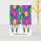 Grappige sarcastische quote ballonnen Happy Birthd Kaart (Gele Bloem)