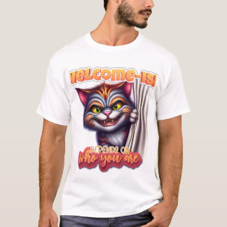 Grappige sarcastische quote Kat Sublimatie ontwerp T-shirt