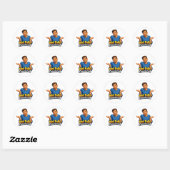 Grappige Sarcastische Reactie Kunstwerk – Expressi Ronde Sticker (Vel)
