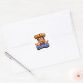 Grappige Sarcastische Reactie Kunstwerk – Herkenba Ronde Sticker (Envelop)