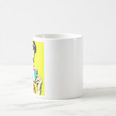 Grappige sarcastische retro dame koffie Humor Koffiemok (Center)