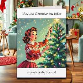 Grappige Sarcastische Retro Kerst Humor Kaart
