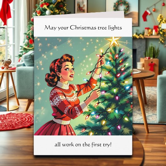 Grappige Sarcastische Retro Kerst Humor Kaart