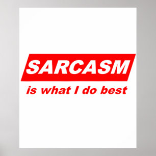 Grappige Sarcastische Sarcastische humor is wat ik Poster