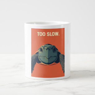 Grappige Sarcastische Schildpad Te Langzaam Poster Grote Koffiekop