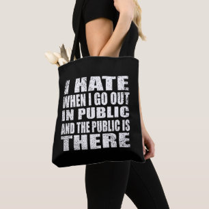 Grappige sarcastische slogan volwassen humor intro tote bag