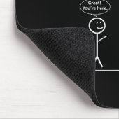 Grappige Sarcastische Stokfiguur Muismat (Hoek)