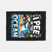 Grappige sarcastische strand kawaii haai kinderen  fleece deken (Voorkant (Horizontaal))