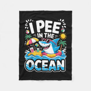 Grappige sarcastische strand kawaii haai kinderen  fleece deken