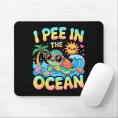 Grappige sarcastische strand kawaii schildpad kind muismat (Met muis)