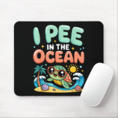 Grappige sarcastische strand kawaii schildpad kind muismat (Met muis)