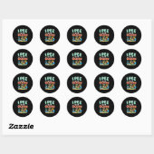 Grappige sarcastische strand kawaii schildpad kind ronde sticker (Vel)
