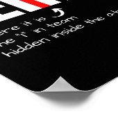 Grappige Sarcastische Teamgenoot Ik Heb De I In Te Poster (Hoek)