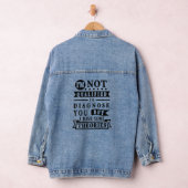 Grappige Sarcastische Typografie Denim Jacket (Hangar)