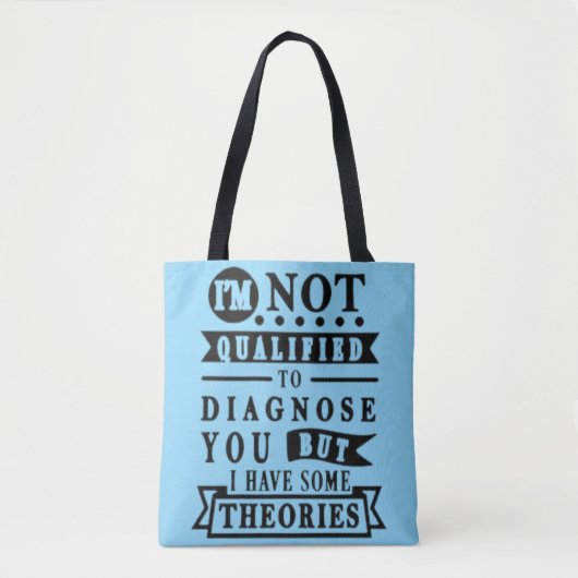 Grappige Sarcastische Typografie Tote Bag (Voorkant)