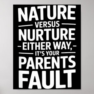 Grappige sarcastische uitdrukking het is de schuld poster