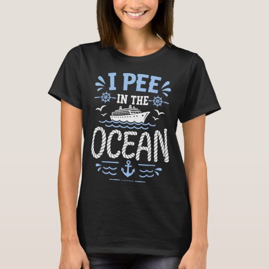Grappige sarcastische vakantie cruise shirts plas (Voorkant)