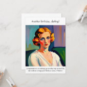 Grappige Sarcastische Verjaardag Kaart (Voorkant / Achterkant in situ)