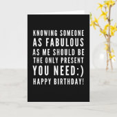 Grappige sarcastische verjaardagswens voor een vri kaart (Gele Bloem)