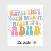 Grappige Sarcastische Verpleegster Badge Reel ADHD Sticker (Vel)