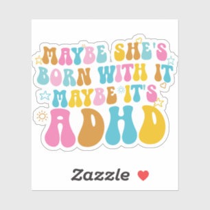 Grappige Sarcastische Verpleegster Badge Reel ADHD Sticker