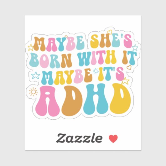 Grappige Sarcastische Verpleegster Badge Reel ADHD Sticker (Vel)