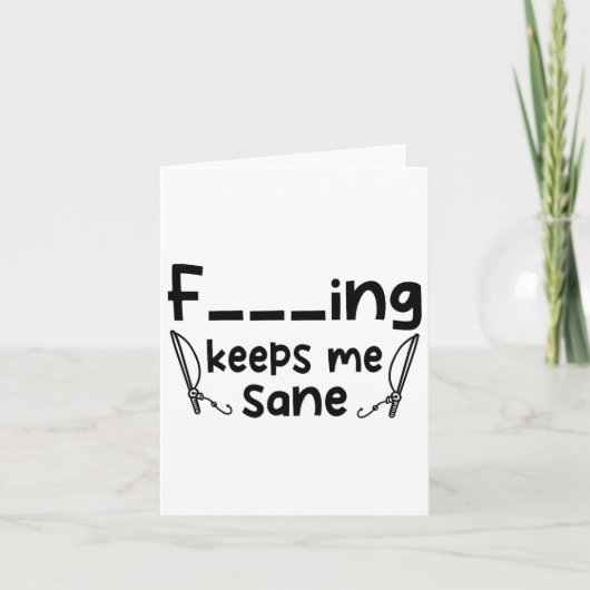 Grappige sarcastische Vist houdt me gezond 1 Kaart (Voorkant)